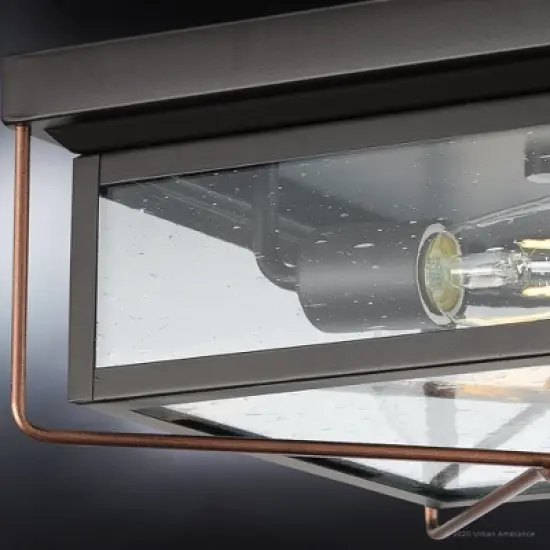 Urban Ambiance Luxury Vintage Outdoor Ceiling Light 5.5''H x 11.5''W,  Olde Bronze Finish,  Longmont Collection, UHP1330 image {5}