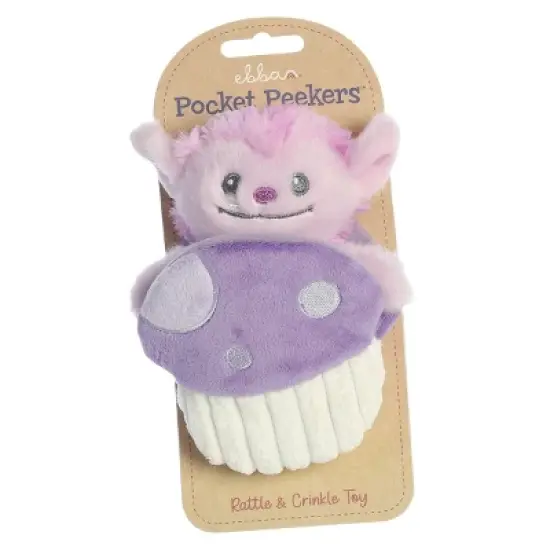ebba Small Moh Ogre Pocket Peekers Playful Baby Stuffed Animal Purple 5.5" image {6}