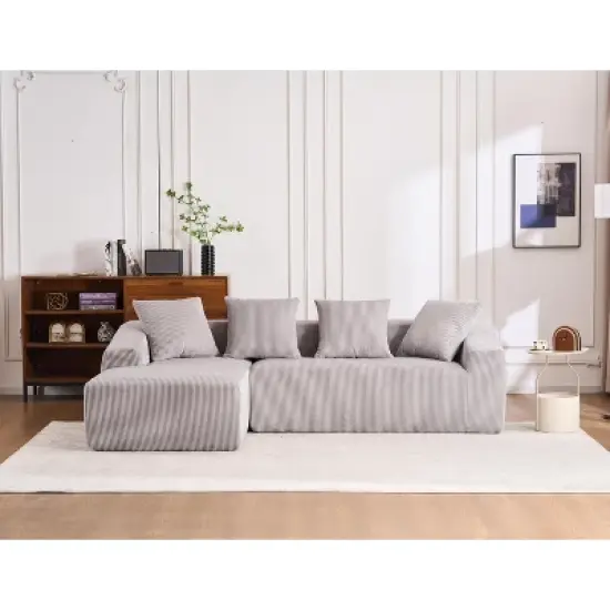 NicBex Couches for Living Room Modern Sectional Couch Full Sponge Compression 3-seater Sofa Couch Combining Chaise Longue image {6}