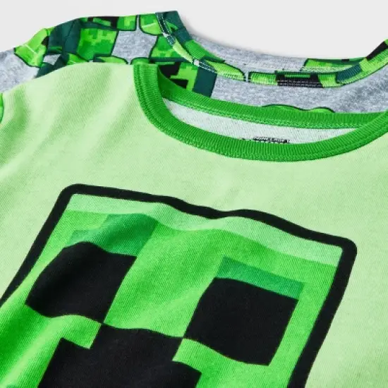 Boys' Minecraft Snug Fit 4pc Pajama Set - Green image {2}