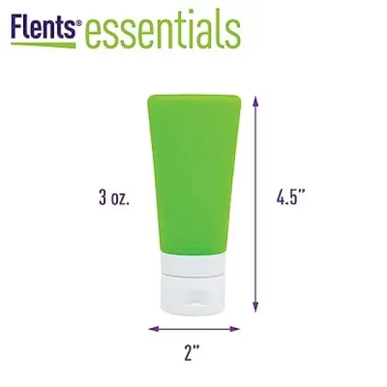 Flents Travel Bottles with Spray and Disc Caps, Perfect for Hair Products or Lotion, TSA Approved, Durable and Refillable, 3 fl oz (6 Pack) image {1}