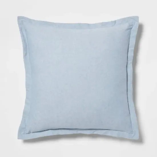 Euro Cotton Linen Blend Chambray Decorative Throw Pillow - Threshold&trade; image {4}