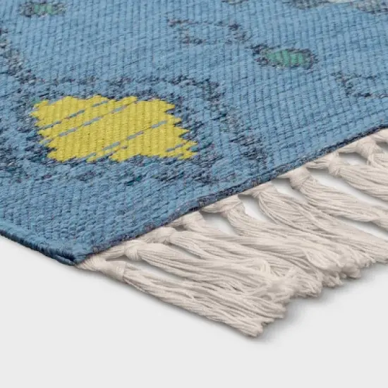 7'x10' Bright Moroccan Rectangular Woven Outdoor Area Rug Indigo - Opalhouse&trade; image {2}