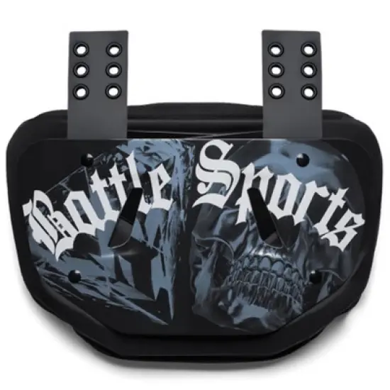 Battle Sports  Adult Backplate "Chrome Skulls" - Black/White image {1}
