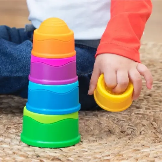 Fat Brain Toys Dimpl Stack Toy - 5 Stacking Cups image {3}