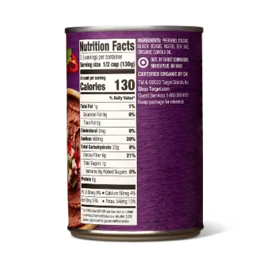 Organic Refried Black Beans 16oz - Good & Gather&trade; image {1}