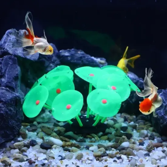 Unique Bargains Silicone Aquarium Simulation Coral Aquatic Plant Fish Tank Landscape Decoration 1 Pc image {1}