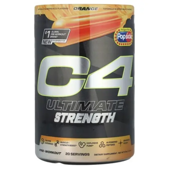 C4 / Cellucor C4 Ultimate Strength, Pre-Workout, Orange Popsicle&reg;, 1.26 lbs (574 g) image {4}