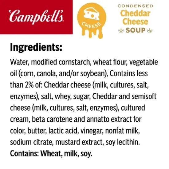 Campbell's Condensed Cheddar Cheese Soup - 10.5oz image {8}