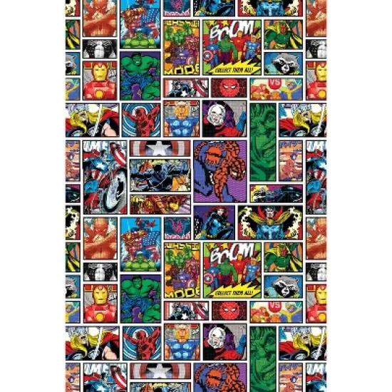 Marvel Comics Mens' Vintage Avengers Comic Book Page Pajama Pants Multi image {2}
