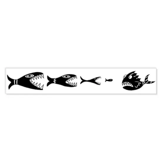 Mary Engelbreit Piranha White Washi Tape, Craft Tape image {1}