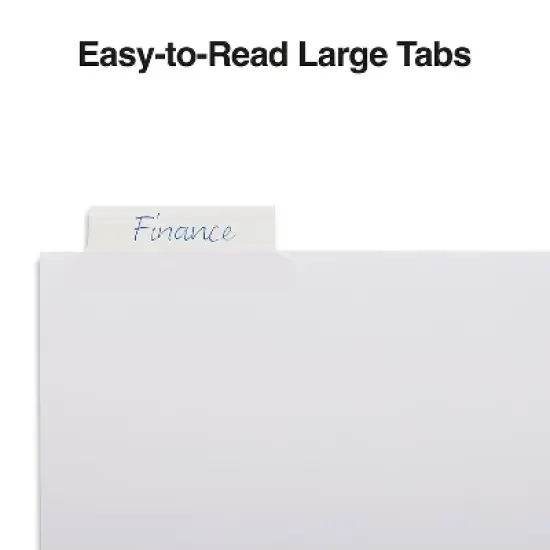 Staples Big Tab Insertable Paper Dividers 5-Tab Clear (13491/11122) 462788 image {2}