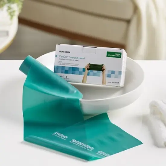 McKesson CanDo Exercise Resistance Band Green Medium Resistance 5" x 6 Yd 169-5213, 1 Each image {2}