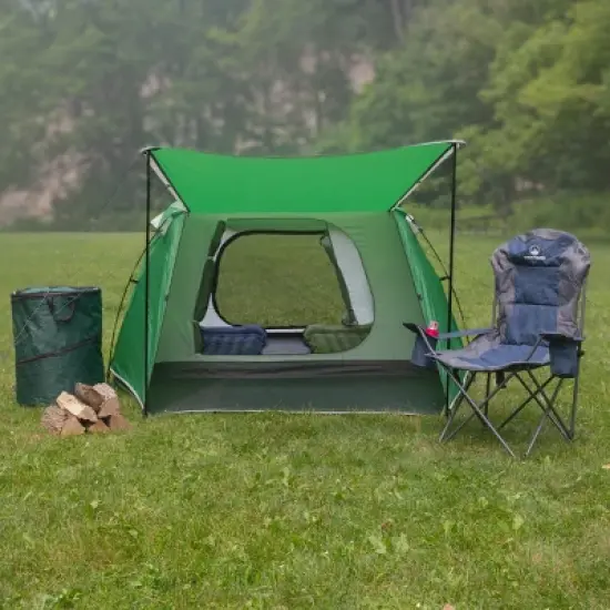 Wakeman Outdoors 4 Person Tent with Porch, Green image {10}