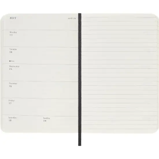 Moleskine 2025-26 18 Month Weekly Academic Planner Pitch Black image {3}