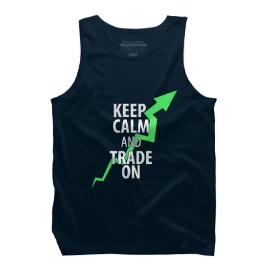 Men's Design By Humans Keep Calm And Trade On By MadderTees Tank Top image {4}