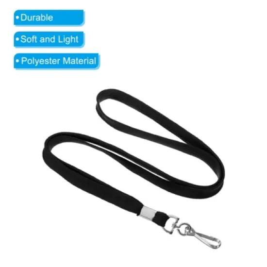 Unique Bargains Polyester Wear-resistant Lightweight Name Tag Neck Lanyards with Hook 10 Pcs image {2}