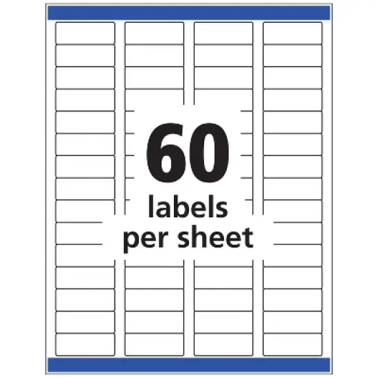 Avery Glossy Clear Address Labels, Sure Feed Technology, Laser/Inkjet, 2/3" x 1-3/4", 600 Labels (6520) image {3}
