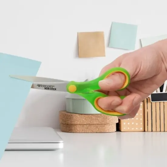 Westcott&reg; 7" Student Non-Stick Scissors, Assorted Colors, Ages 12+, Pack of 3 image {5}