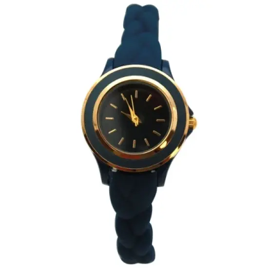 Olivia Pratt Braided Silicone Band Women Watch image {5}