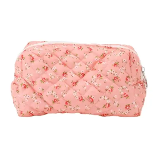 Unique Bargains Women Portable Small Floral Makeup Bag 1 Pc image {3}
