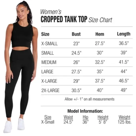 Women's Xenain Control Sleeveless Crop Top Tank image {4}