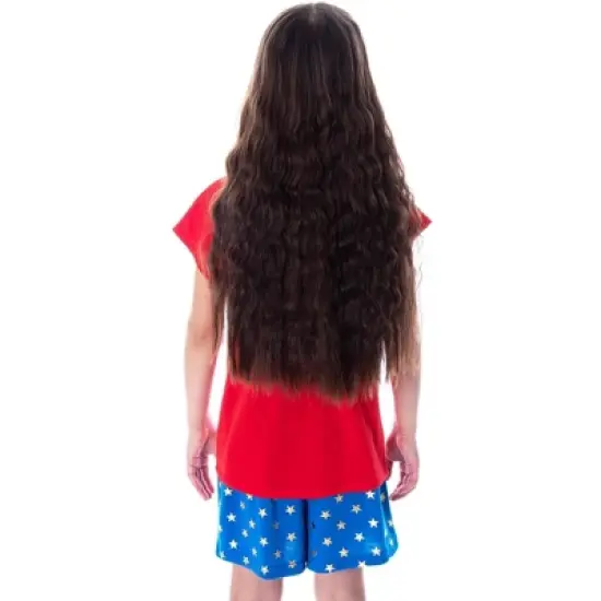 DC Comics Girls' Wonder Woman Strong and Fierce Shirt and Shorts Pajama Set Strong and Fierce image {1}