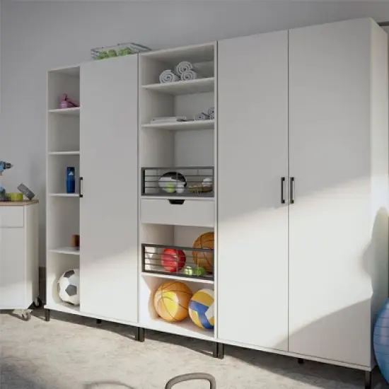Vario Open Cabinet with Drawer White - Room & Joy image {4}