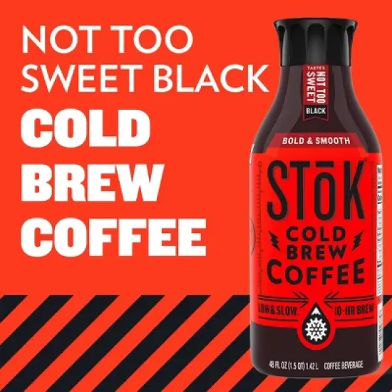 SToK Not Too Sweet Black Cold Brew Coffee - 48 fl oz image {2}