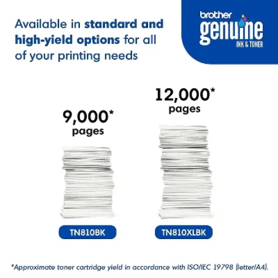 Brother TN810XL Black High Yield Toner Cartridge (TN810XLBK) image {7}