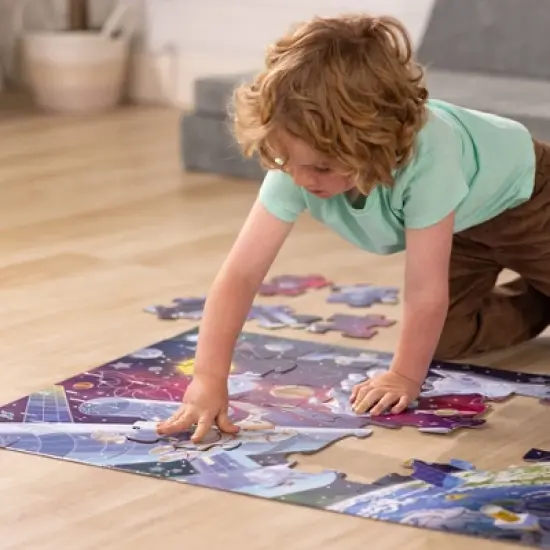 Melissa & Doug Outer Space Glow-in-the-Dark Cardboard Jigsaw Floor Puzzle &ndash; 48pc image {4}