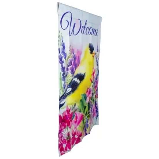 Northlight Welcome Yellow Finch Spring Outdoor House Flag 28" x 40" image {3}