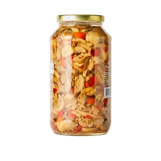 DeLallo Portobello Mushrooms and Roasted Peppers, 32 oz Jar, (4 Pack) image {5}