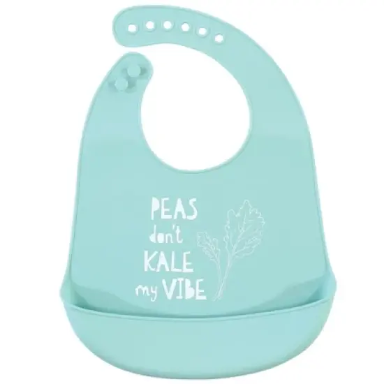 Hudson Baby Infant Silicone Bibs 2pk, Kale, One Size image {1}