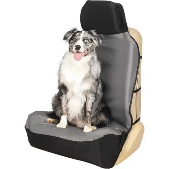 PetSafe Happy Ride Waterproof & Machine Washable Bucket Seat Cover for Pets, Fits Most Vehicles, Grey (52"L x 22"W) image {4}