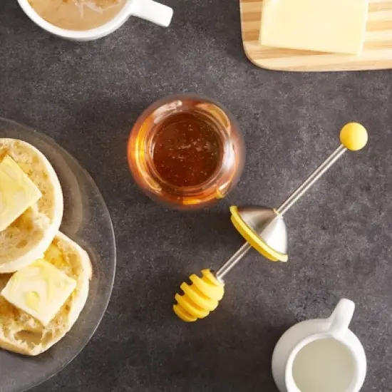 Rsvp Honey Jar With Silicone Dipper - Yellow image {4}