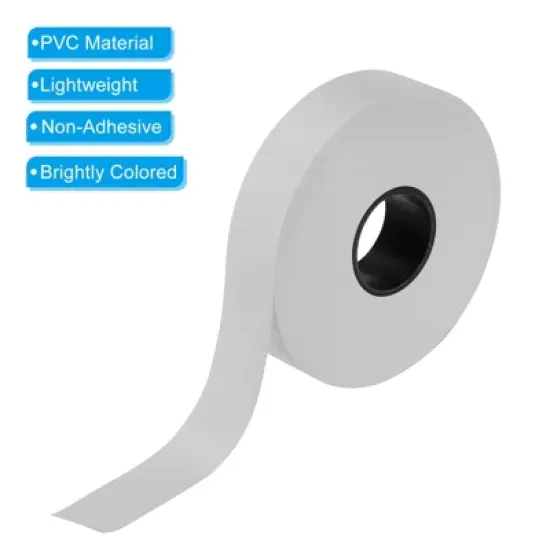 Unique Bargains PE Non-Adhesive Flagging Tapes for Trail Outdoor White 3 Pcs image {3}