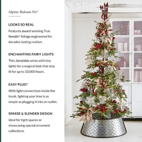 Balsam Hill Pre-Lit Alpine Balsam Artificial Christmas Tree image {11}