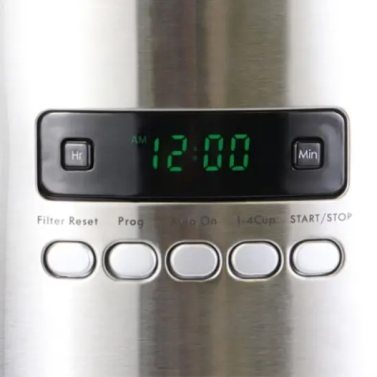 Kenmore 12 Cup Aroma Control Programmable Coffee Maker - White/Stainless: Drip Coffee Pot, Automatic Shut-Off, Dishwasher-Safe image {2}