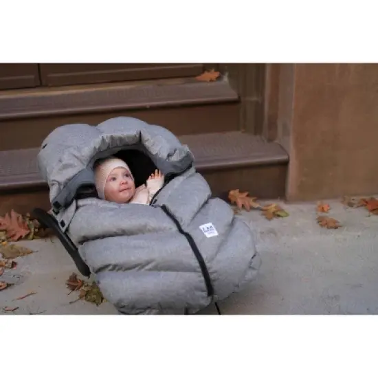 7AM Enfant Car Seat Cocoon Cover - Heather Gray image {5}