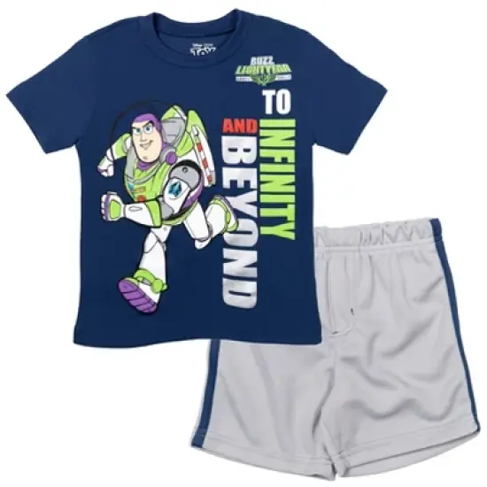 Disney Pixar Toy Story Buzz Lightyear Woody Baby Athletic T-Shirt and Mesh Shorts Outfit Set Infant  image {8}