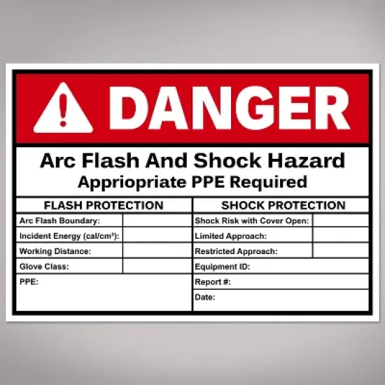 Avery Arc Flash/Shock Danger Labels, Waterproof, UV Resistant, Preprinted, Handwrite-Only, 3.5" x 5", 8 Warning Decal Labels image {7}