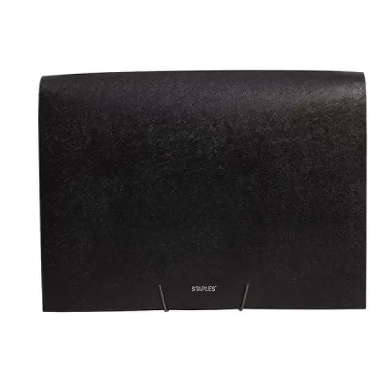 Staples Plastic 7-Pocket Folder with 1" Document Case Letter Black (51809) TR51810/51810 image {3}
