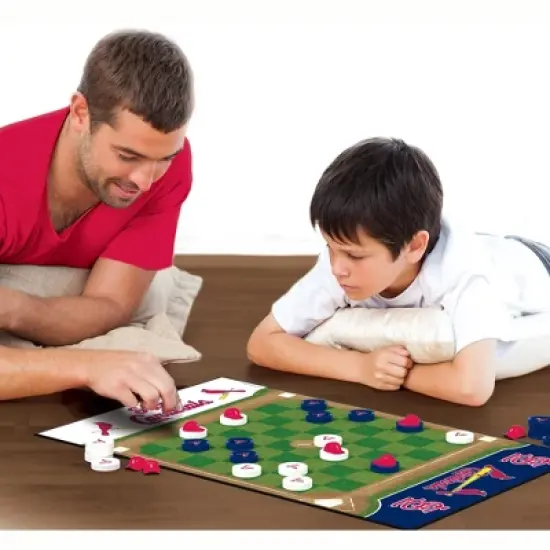 MasterPieces Officially licensed MLB St. Louis Cardinals Checkers Board Game for Families and Kids ages 6 and Up image {4}