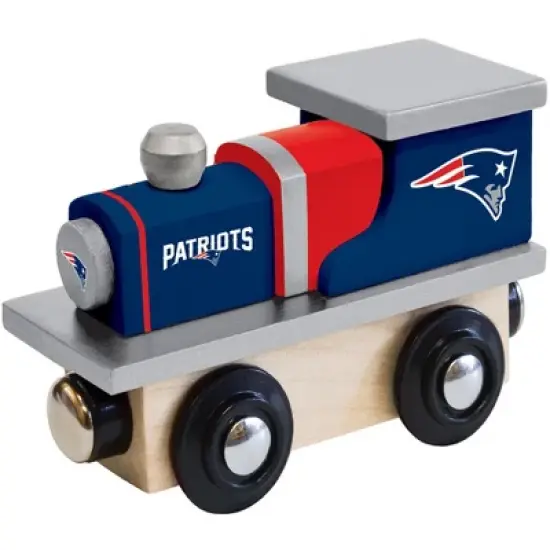 MasterPieces Officially Licensed NFL New England Patriots Wooden Toy Train Engine For Kids image {1}