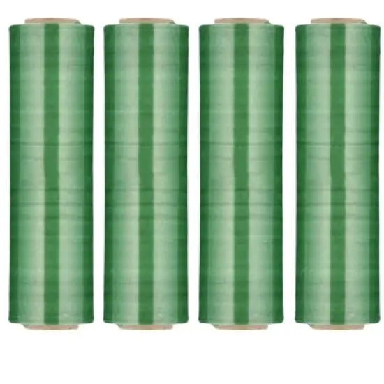 PSBM 4 Rolls, Tinted Green, 18 in. x 1500 Ft. 80 Gauge, Cast Hand Pallet Stretch Wrap image {1}