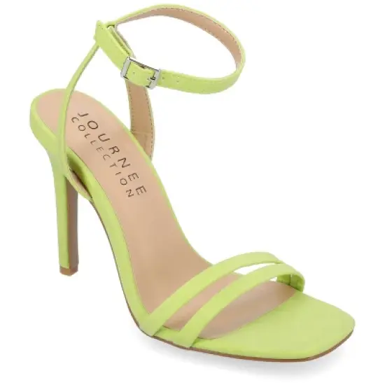 Journee Collection Womens Yevva Ankle Strap Stiletto Open Toe Pumps image {11}