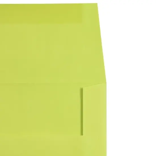 JAM Paper A7 Colored Invitation Envelopes 5.25 x 7.25 Ultra Lime Green 96151H image {2}
