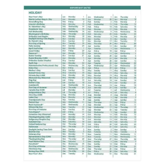 100% Recycled MonoBright Monthly/Weekly Planner, 11 x 8.5, Green/Gold Cover, 12-Month (July to June): 2025 to 2026 image {2}
