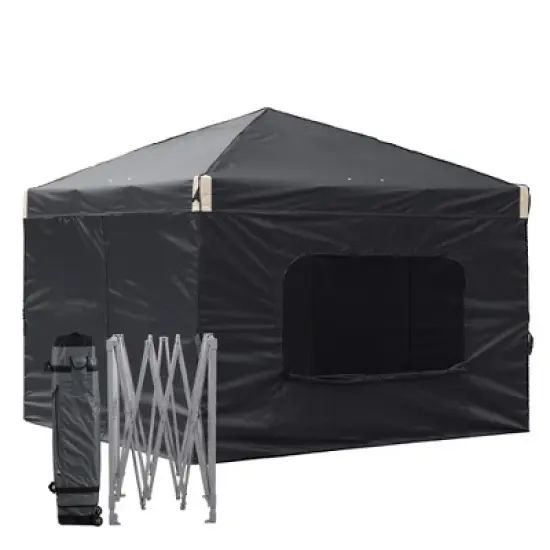 Aoodor Pop Up Canopy Tent with Removable Mesh Window Sidewalls, Portable Instant Shade Canopy with Roller Bag image {7}